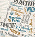 Map of Cornwall / Kernow typographic poster 