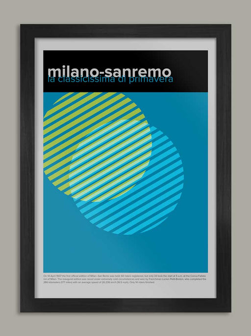 Milano-Sanremo Cycling Poster Print - Geometric.
