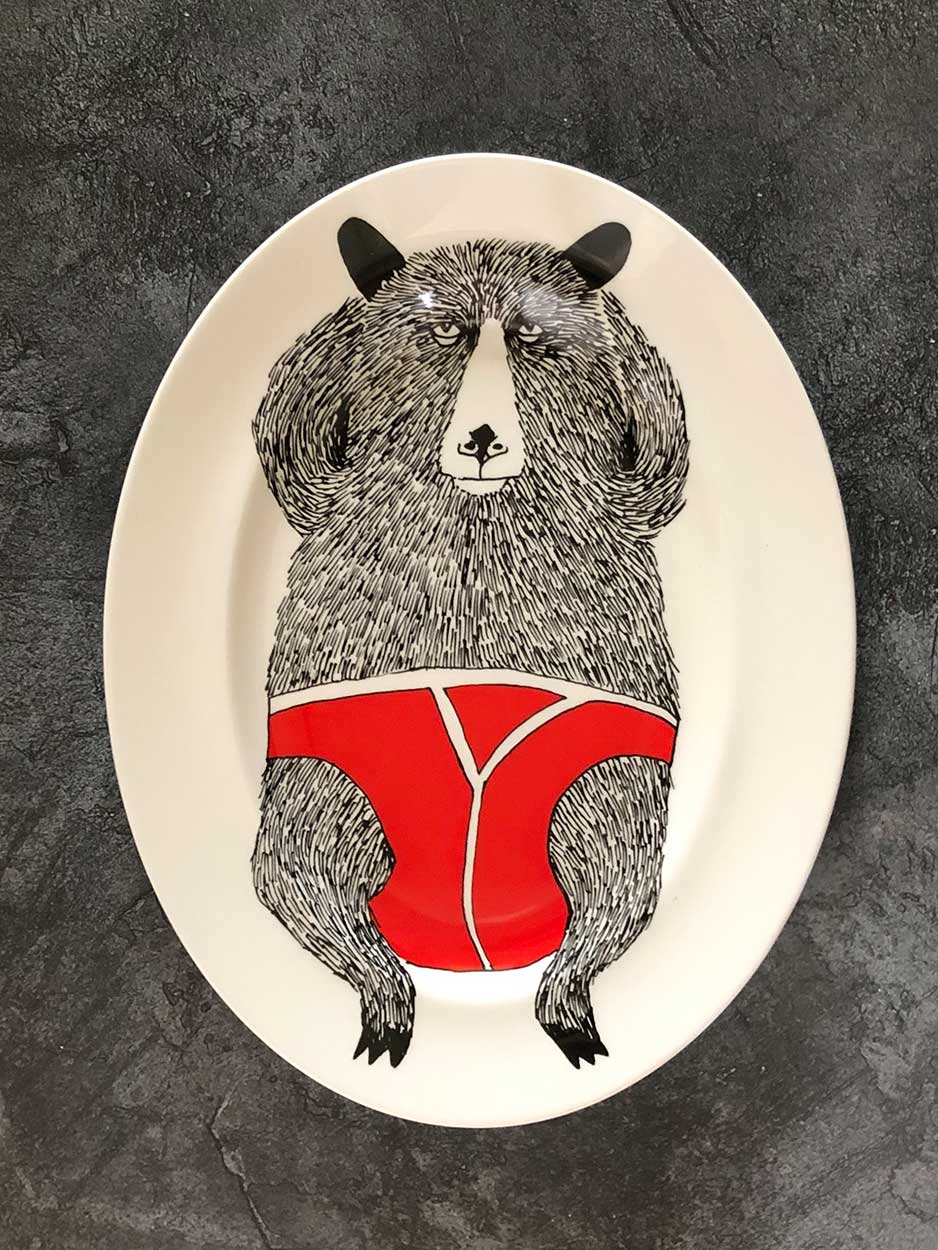 Mr Bear Serving Platter classic homeware jimbobart 