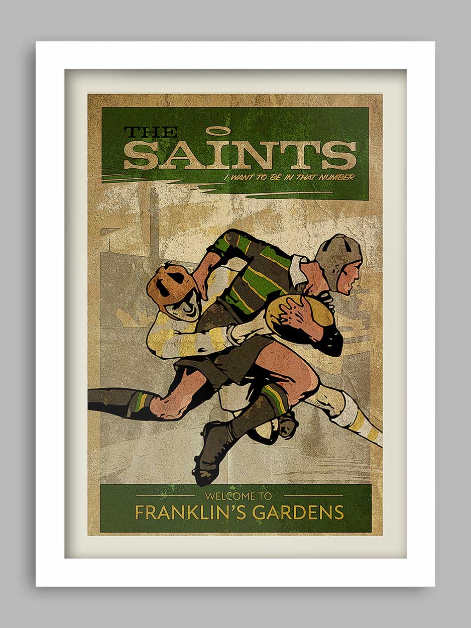 Northampton Saints Rugby Poster Print Posters The Northern Line 