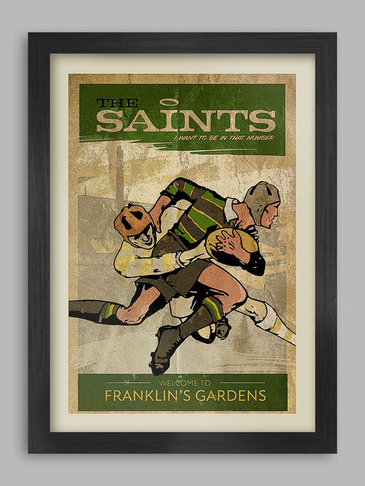 Saints Rugby Pattern Northampton Saints Rugby Poster Print — The Northern Line