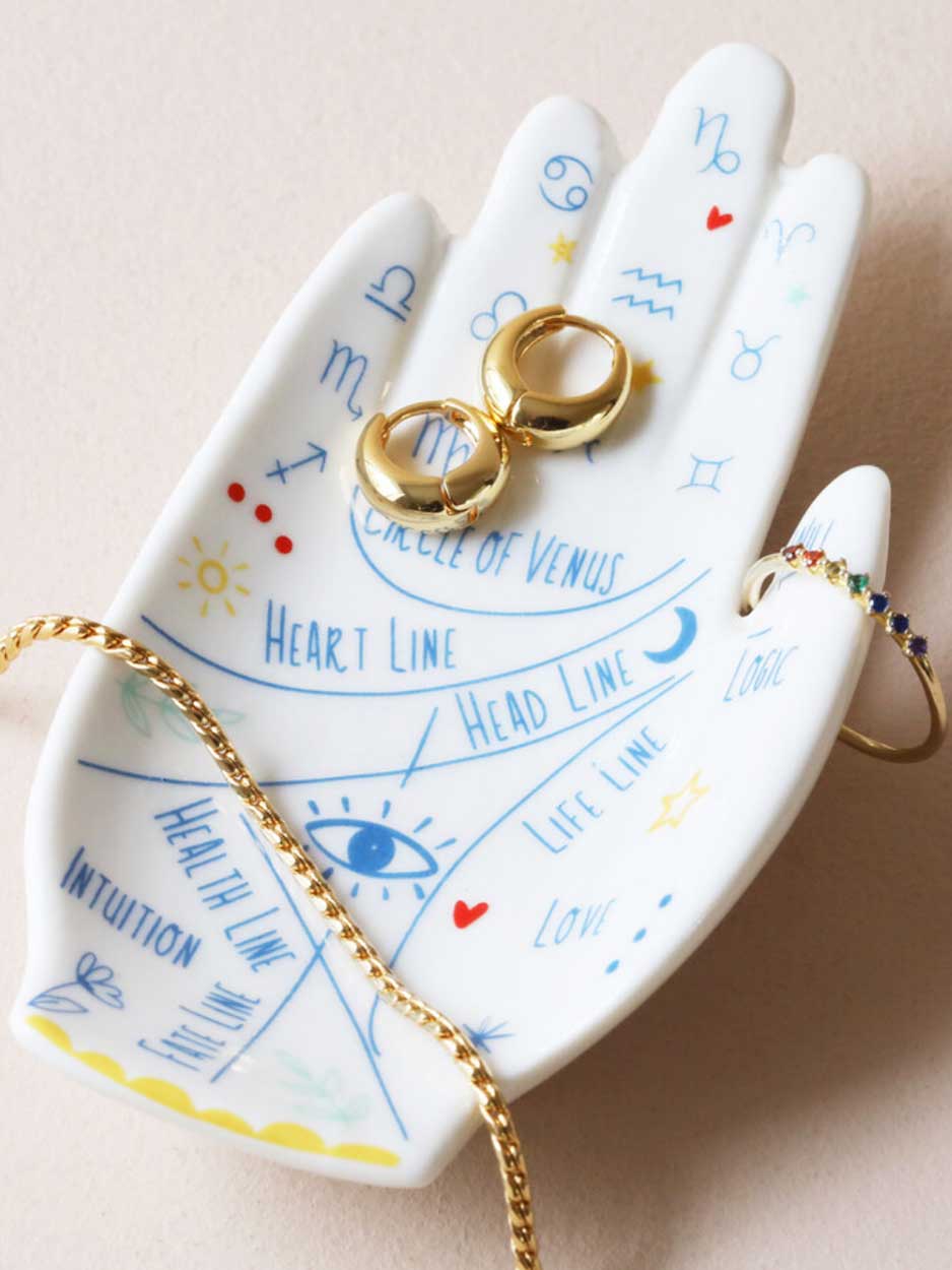 Palm Reading Trinket Tray traditional gift Lisa Angel 