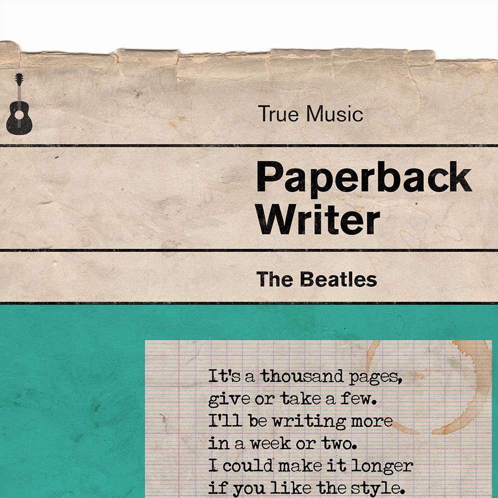 Paperback Writer - Beatles Music Print – The Northern Line