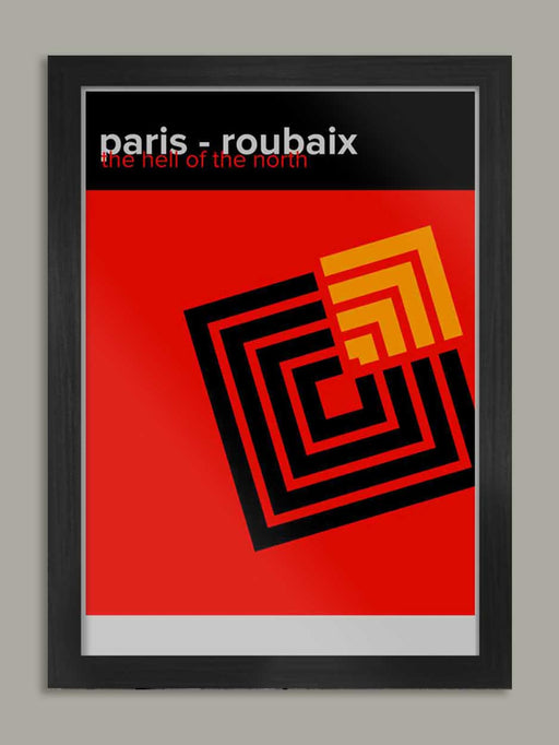 Paris-Roubaix Geometric poster. Paris Roubaix Cycling Poster Print - Cycling Classics. The iconic race christened 'The Hell of the North'