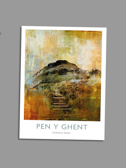 Pen-Y-Ghent Yorkshire 3 Peaks Greeting Card Posters The Northern Line 