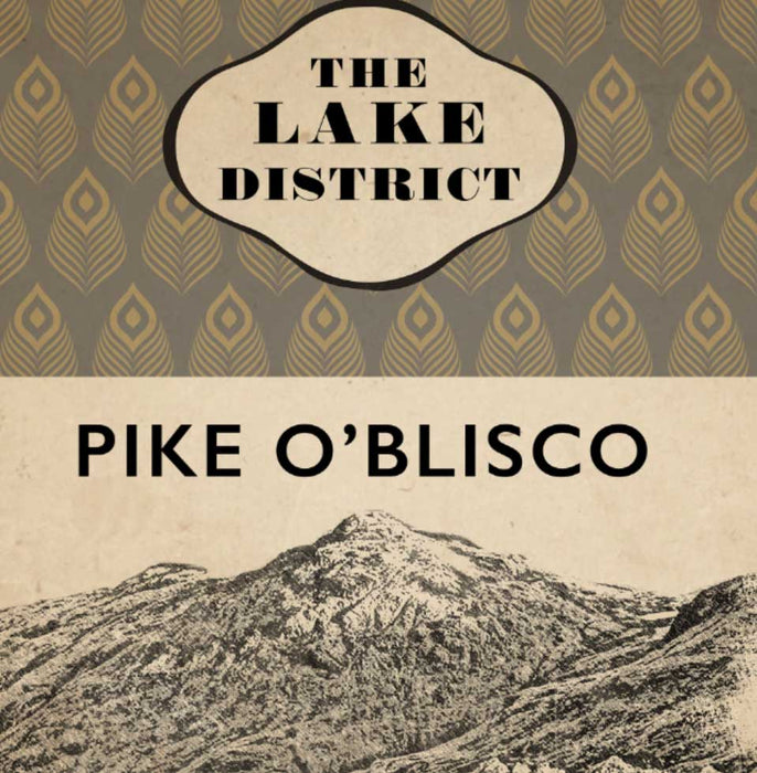 lake district fell pike o'blisco book jacket style poster