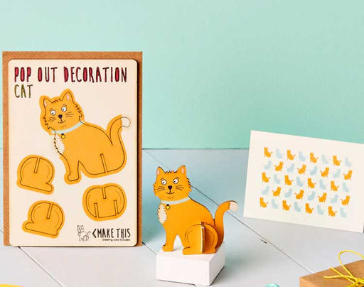 pop out ginger cat card