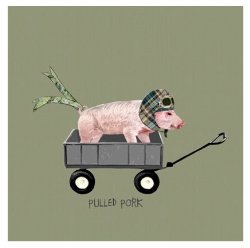 Pulled Pork - Blank Greeting Card card The Northern Line 