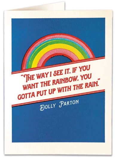 Rainbow Quote - Blank Greeting Card card The Northern Line 