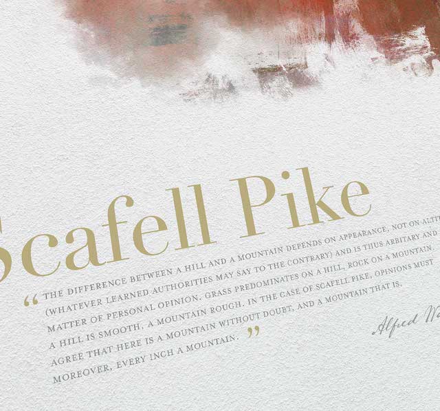 Scafell Pike poster print abstract art