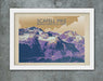 Retro styled Scafell Pike poster print