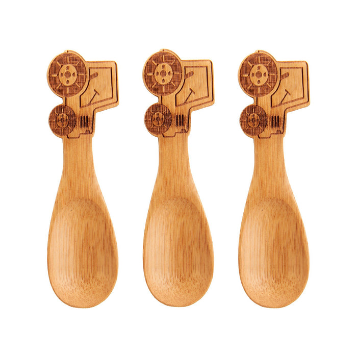 Set of Bamboo Tractor Spoons Baby Sass and Belle 