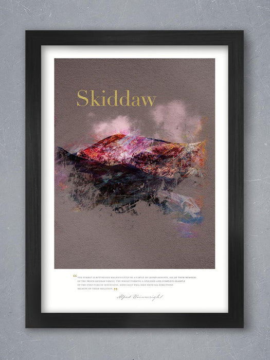 Skiddaw in Wainwright's Words - Poster Print Posters The Northern Line 