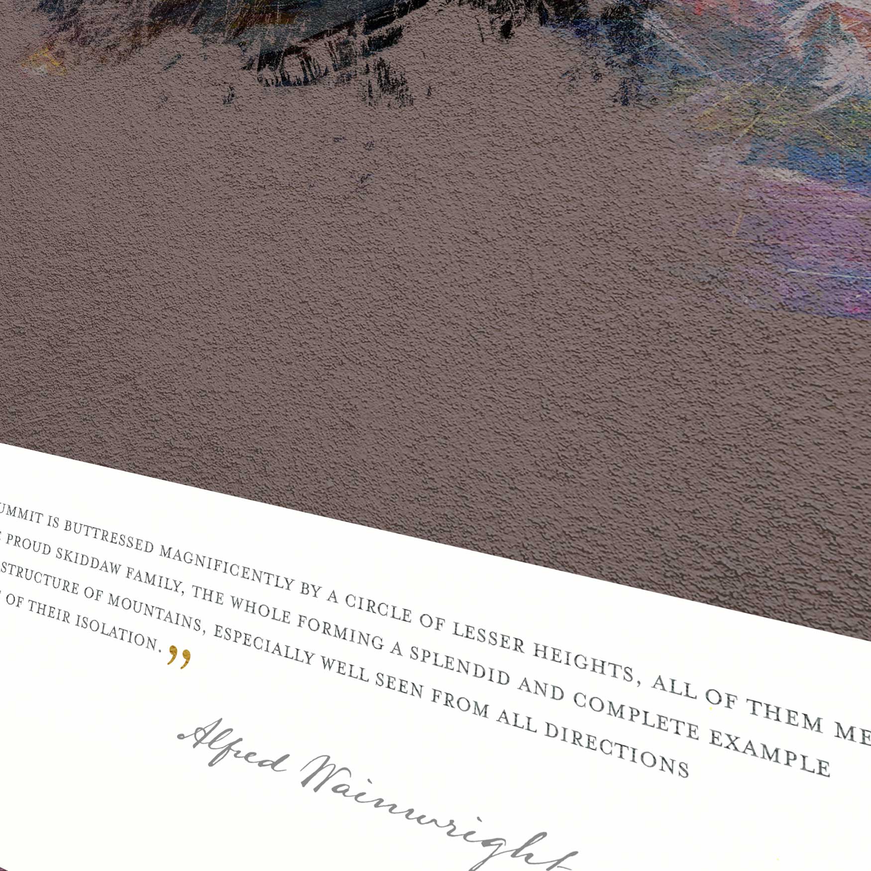 Skiddaw in Wainwright's Words - Poster Print Posters The Northern Line 