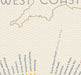 South West coast path infographic poster print. The Salt Path