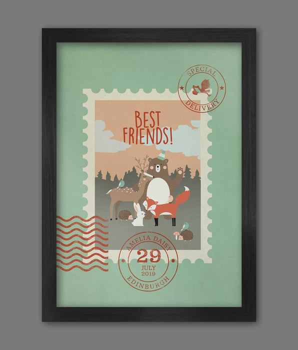 Special Delivery Posters TNL A3 Best Friends Black Frame 