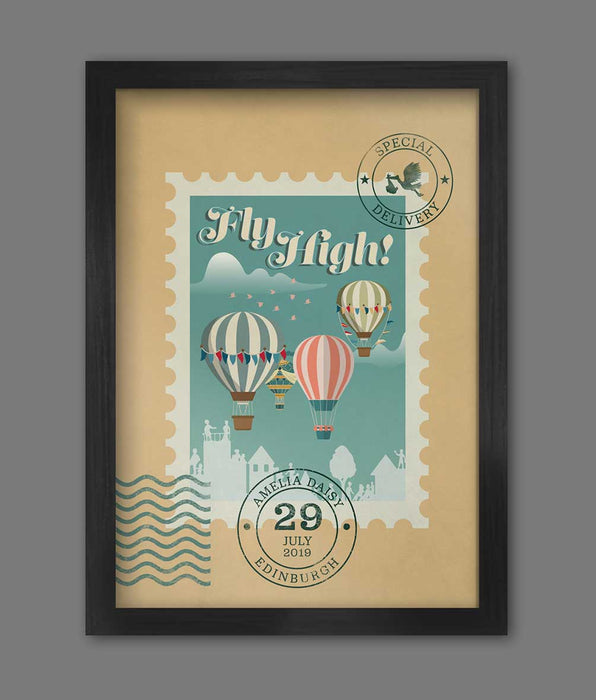 Special Delivery Posters TNL A3 Fly High Black frame 