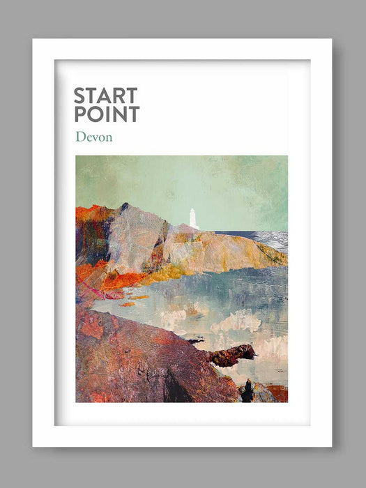 Start Point Devon coastal poster. devon coastal