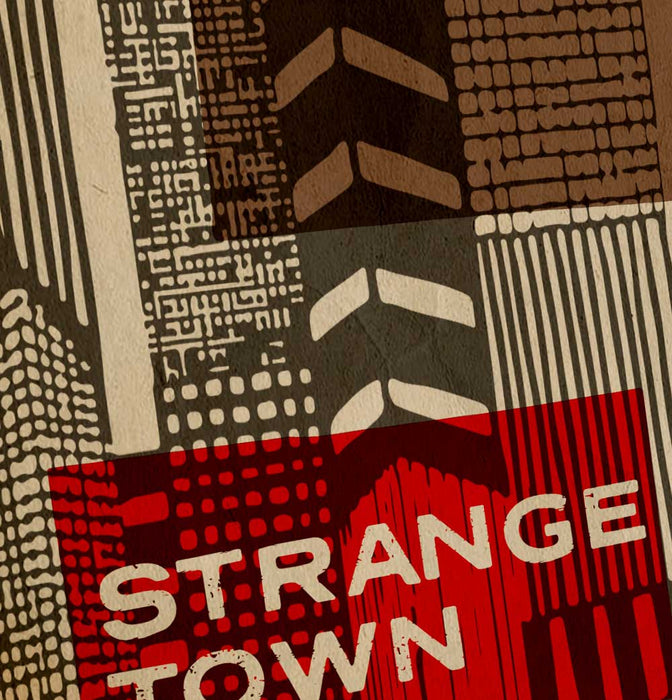 Strange Town Jam music poster. Abstract Modernist style poster print.