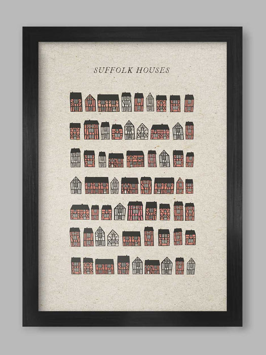 suffolk poster. Suffolk pink houses