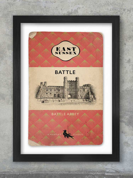 Battle sussex vintage poster print