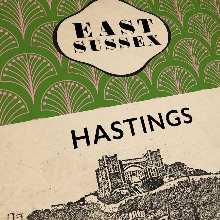 hastings funicular railway poster print