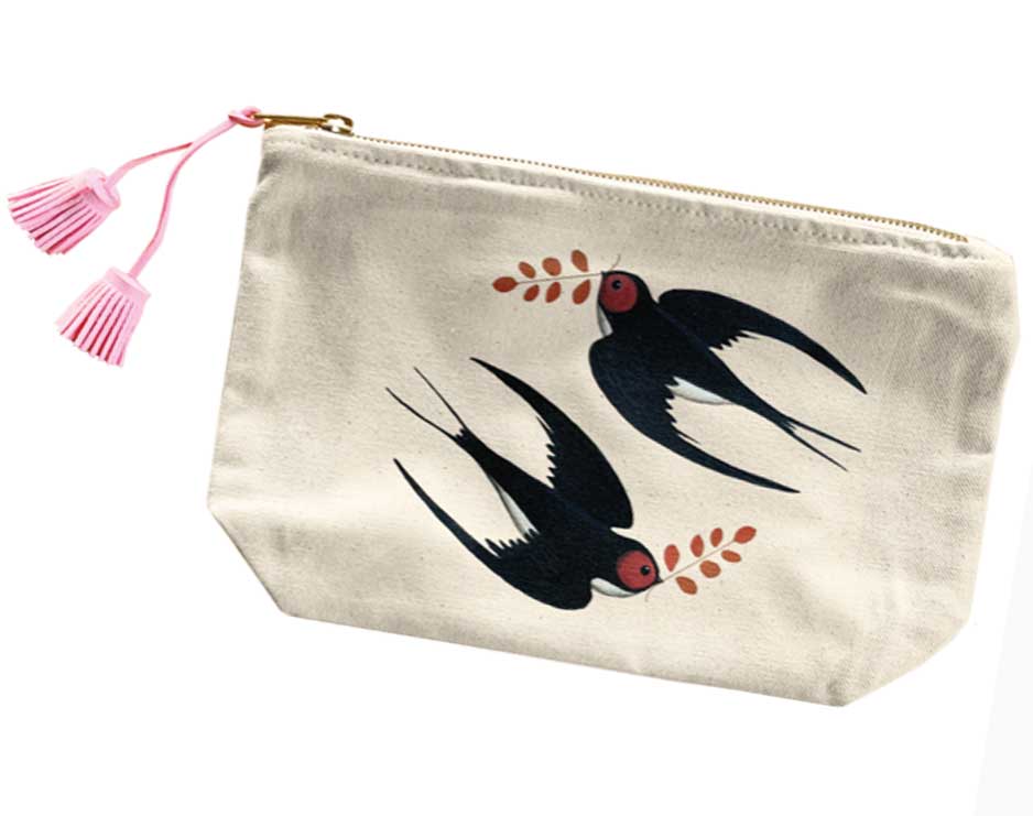 swallows cotton wash bag 100% natural heavyweight cotton