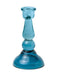 blue glass candlestick