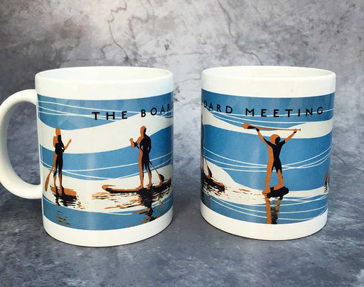 the board meeting paddle board mug