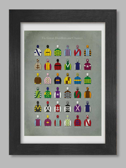 hurdlers and chasers horse racing poster