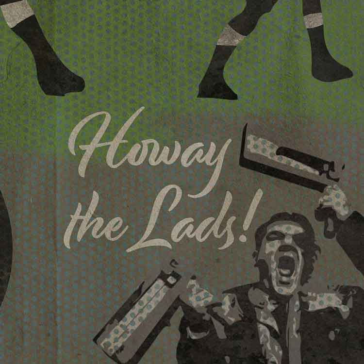 Newcastle football poster retro style