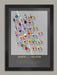 Shirts of the peloton contemporary cycling poster print. Featuring retro and contemporary cycling jerseys including Molteni, Faema, Peugeot, Raleigh, Flandria and Brooklyn.
