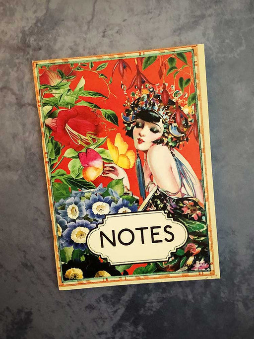 art deco lady notebook