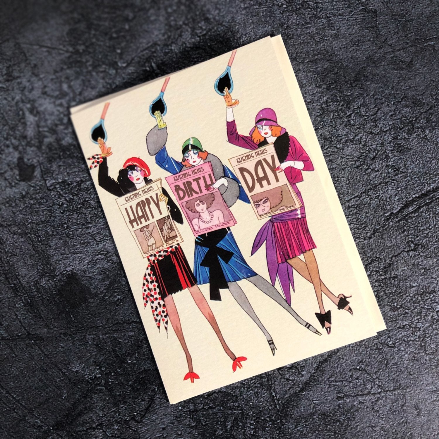 Vintage Style Birthday Card - Blank Greeting Card card The Northern Line 