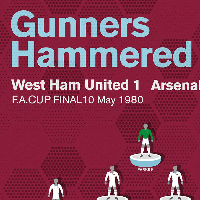 West Ham 1980 FA Cup Final Football Poster Print