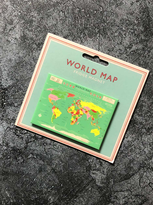 world map fridge magnet