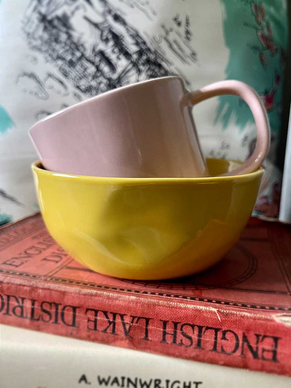 large yellow dipping bowl
