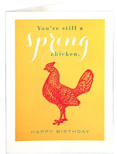 You're still a Spring Chicken Birthday Card card The Northern Line 