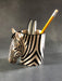 quail zebra pencil pot